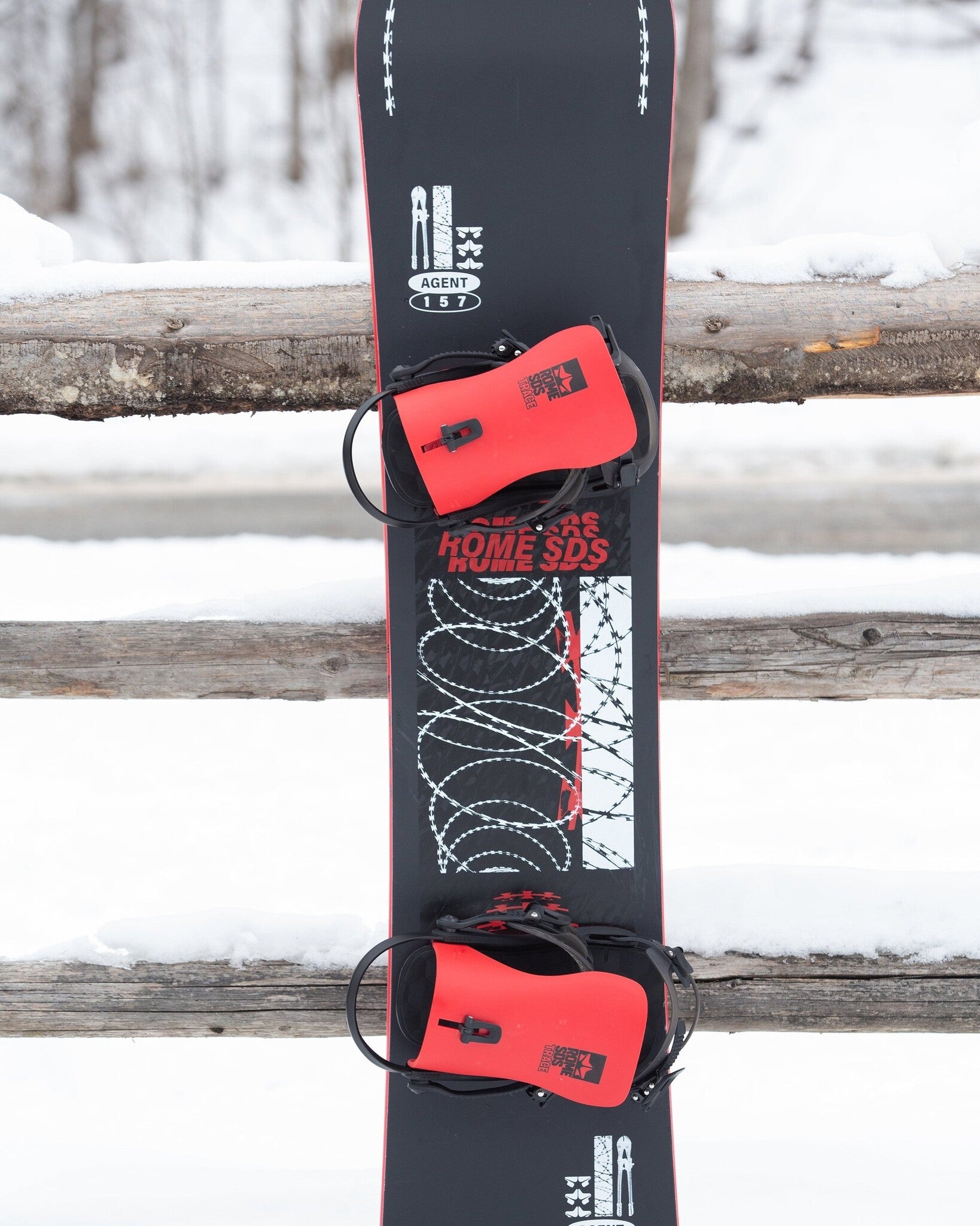 Trace Snowboard Bindings Black/Red