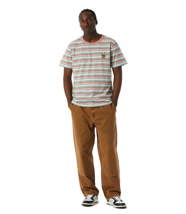 Pot Head Striped Knit Top Cream