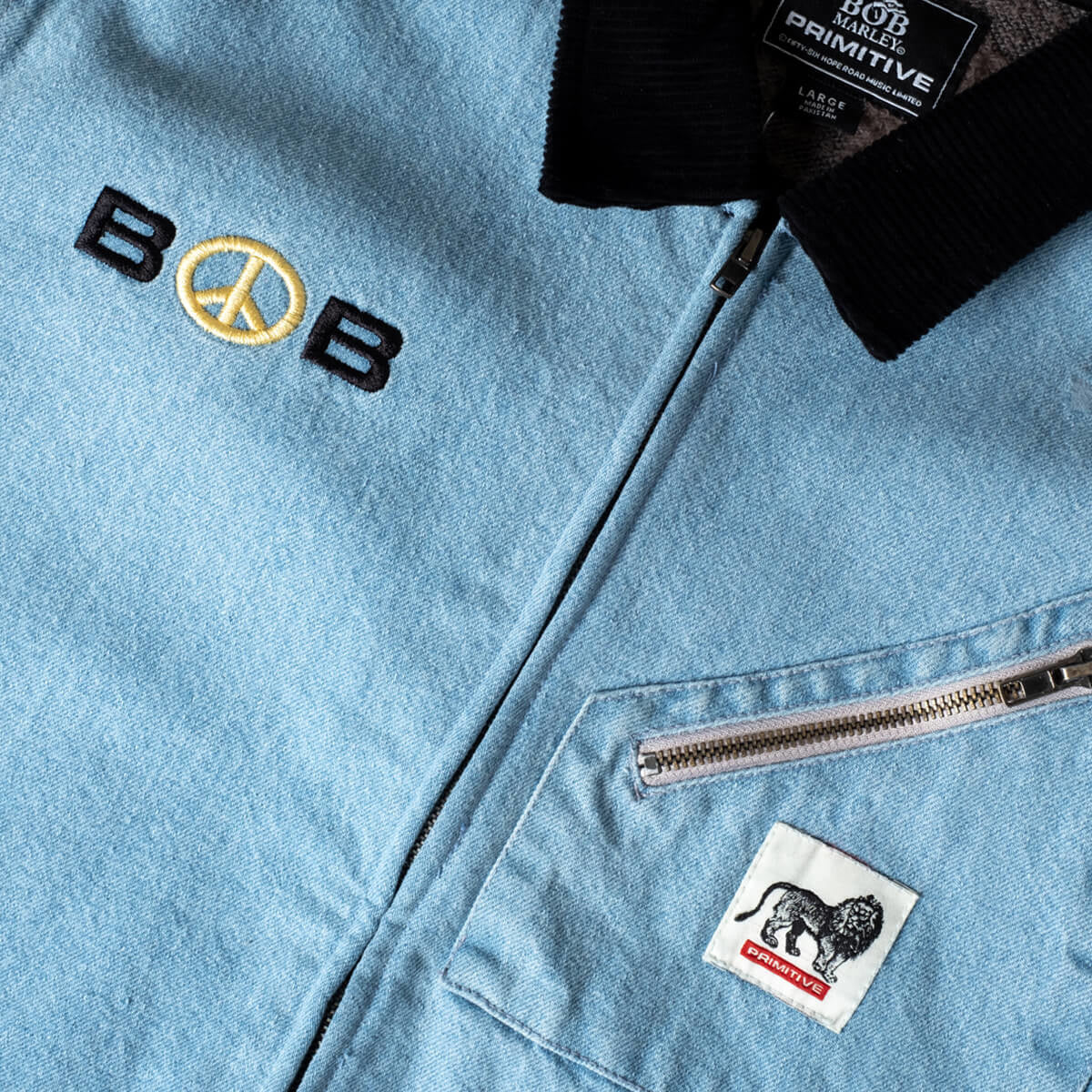 X Bob Marley Stand Up Jacket Denim