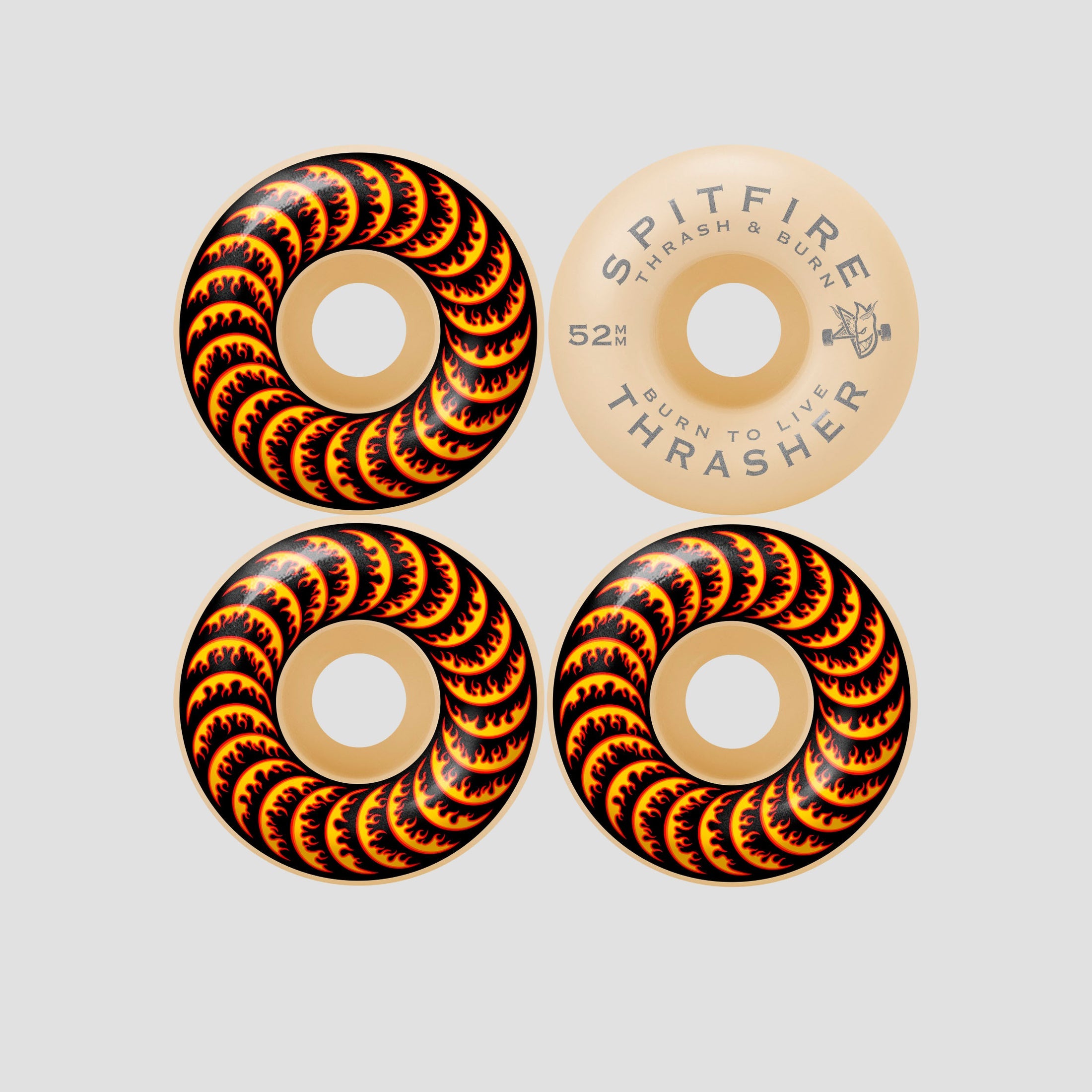 Spitfire x Thrasher Clasic Flame 52mm F4 99d