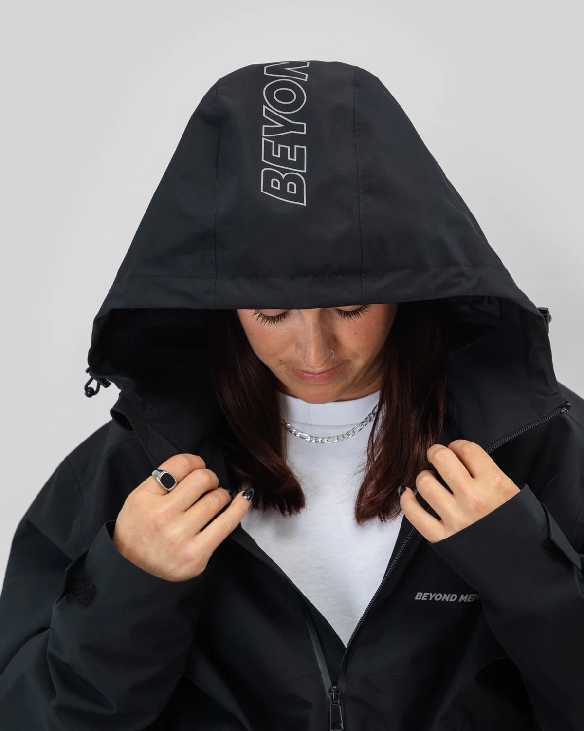 Park Jacket 2L Black - hood detail