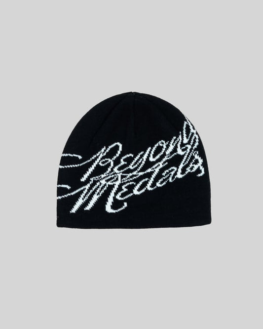 Beyond Medals Jacquard Beanie Logo Black