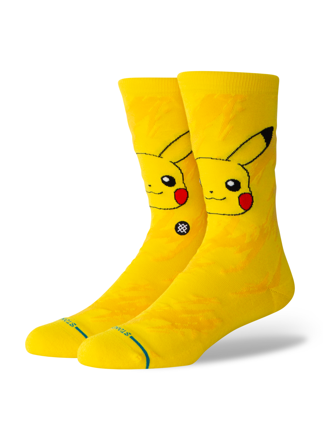 Stance Pikachu Bolt Crew Socks Yellow