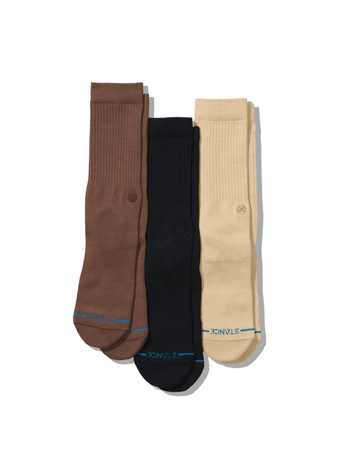 Stance Icon 3 Pack Socks Tan