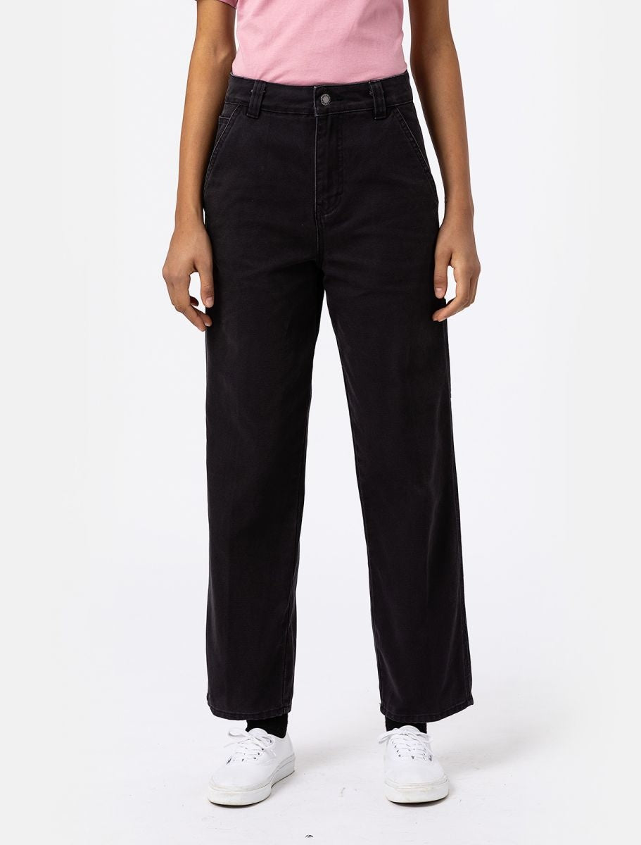 Women Duck Canvas Carpenter Pant SW Black