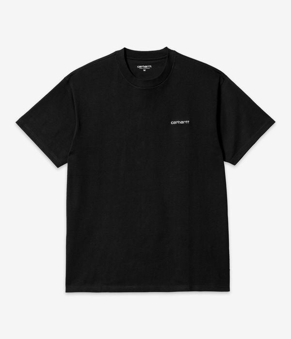 Script Embroidery T-Shirt Black / White