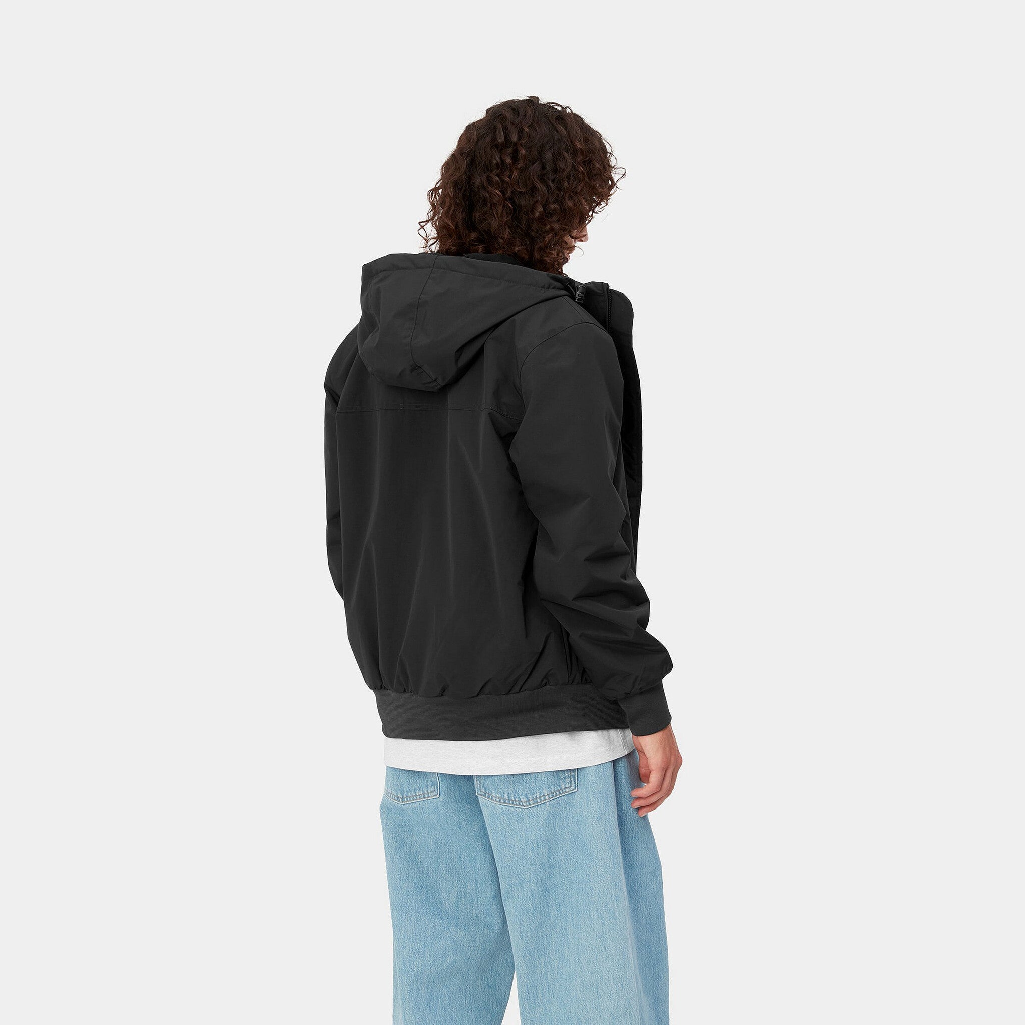 Hooded Sail Jacket Black/White