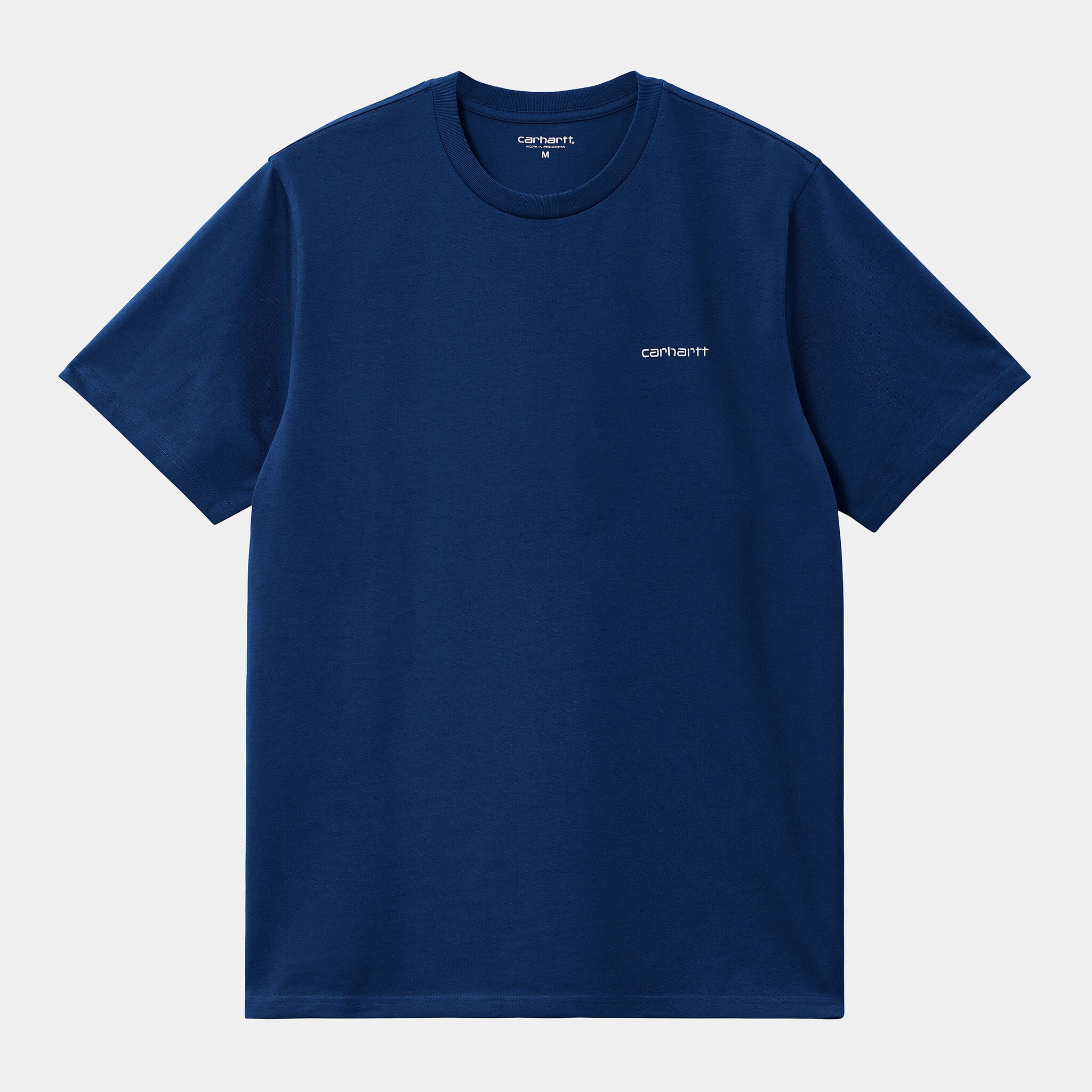 Script Embroidery T-shirt Air Force Blue / White