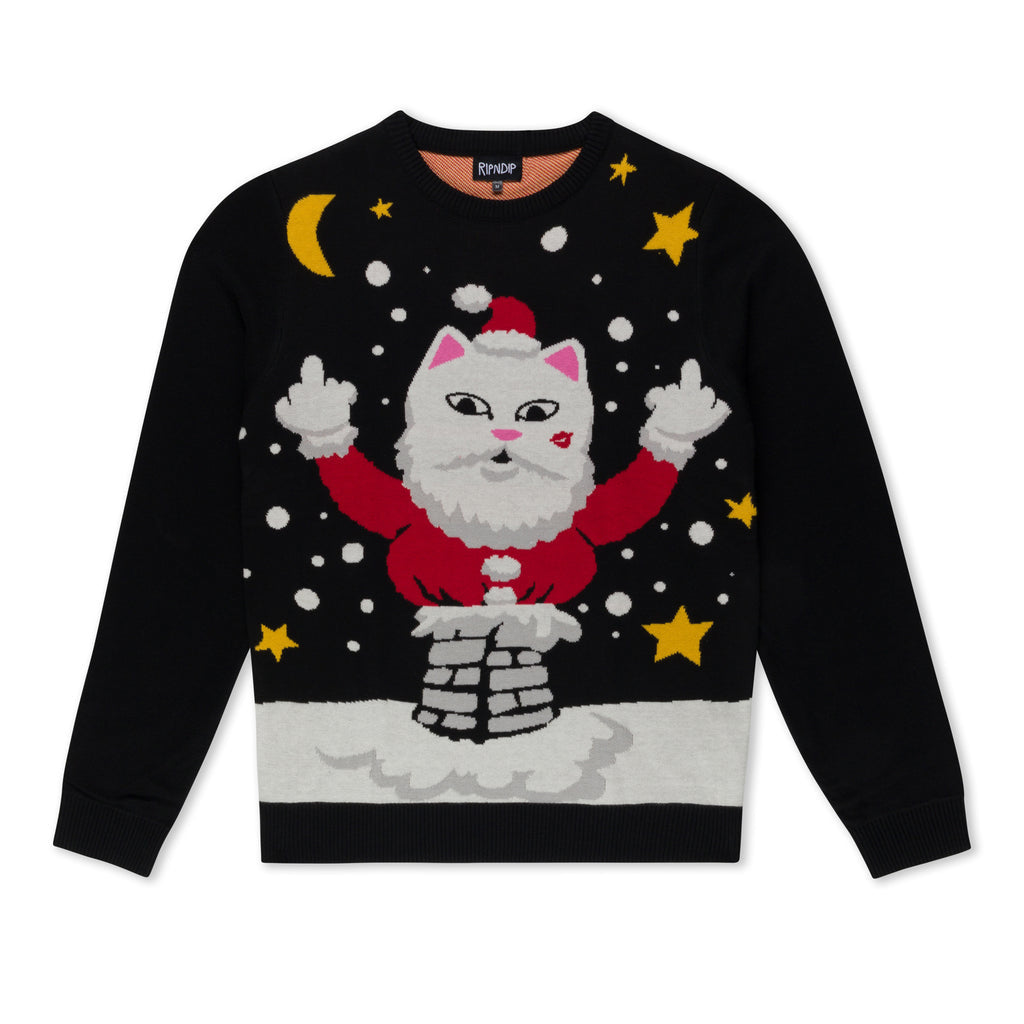 Deck The Halls Knit Sweater Black