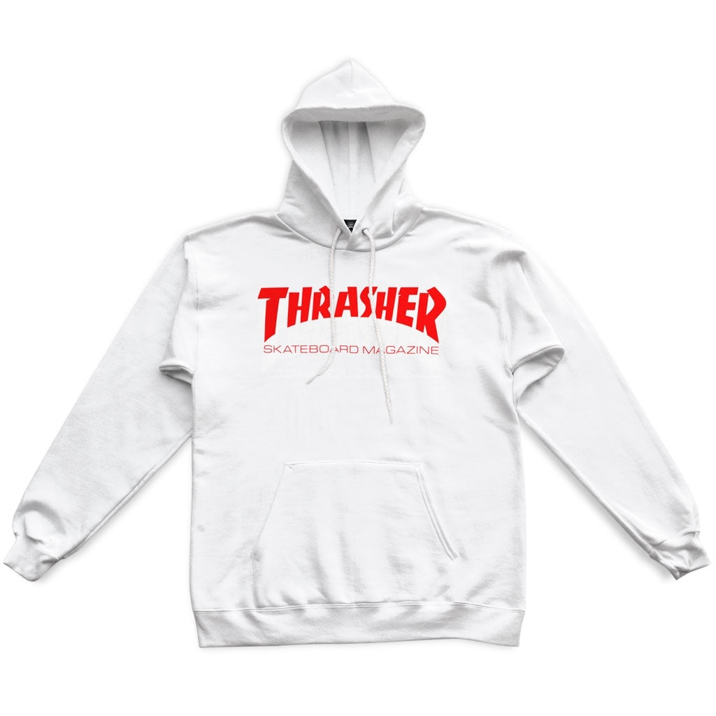 Skate Mag Hood White/Red