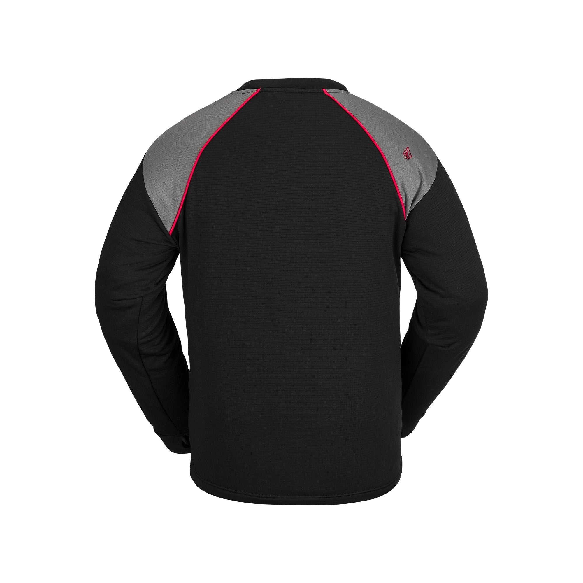 Waffle Backed Crew Fleece Black