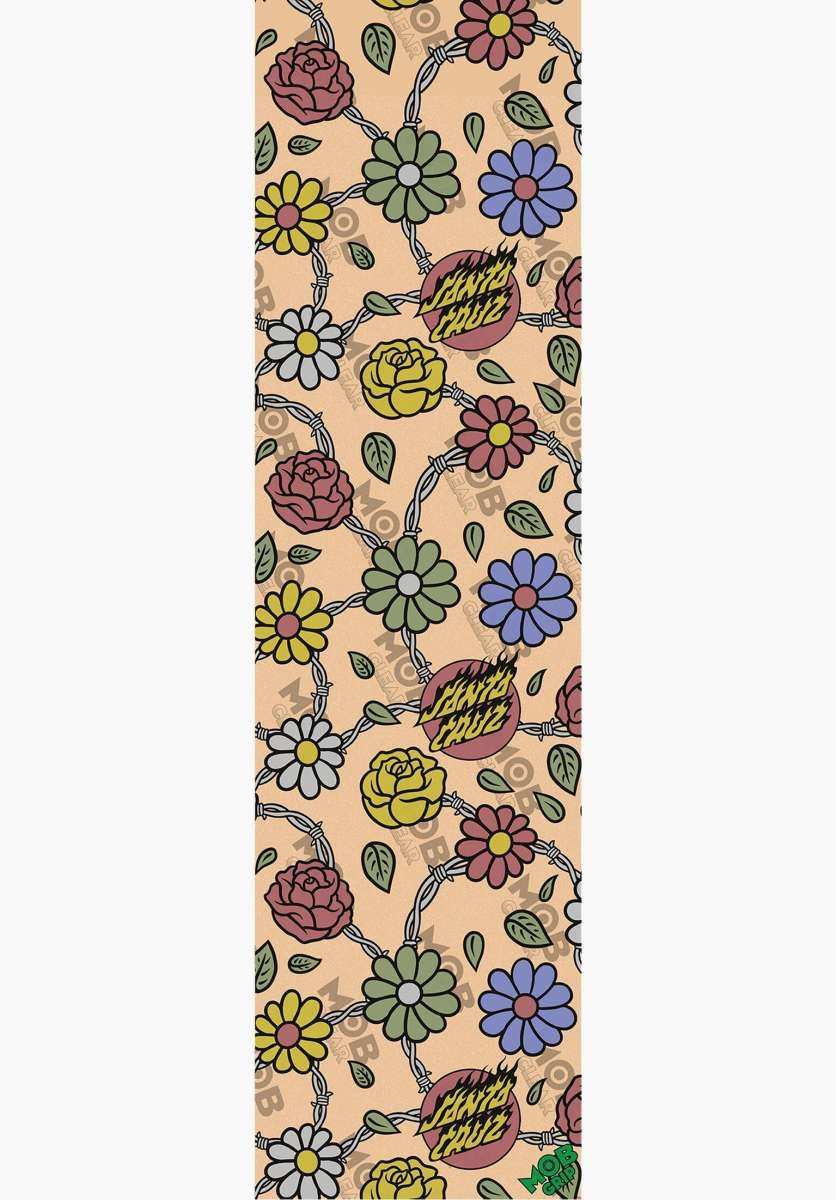 Santa Cruz Barbed Floral 9" Griptape Clear