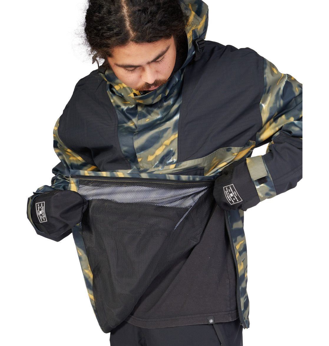 DC DC-43 Anorak Snowboard Jacket, Mens Medium, Angled Tie Dye Ivy Green DC DC-43 Anorak Snowboard Jacket, Mens Medium, Angled Tie Dye Ivy Green