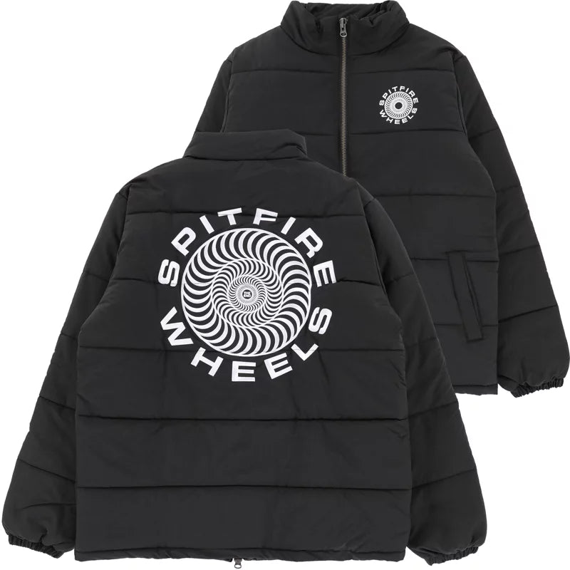 Classic 87 Swirl Puffer Jacket Black/White Embroideries