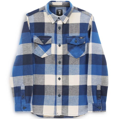 Boys Box Flannel Dress Blues-Grey