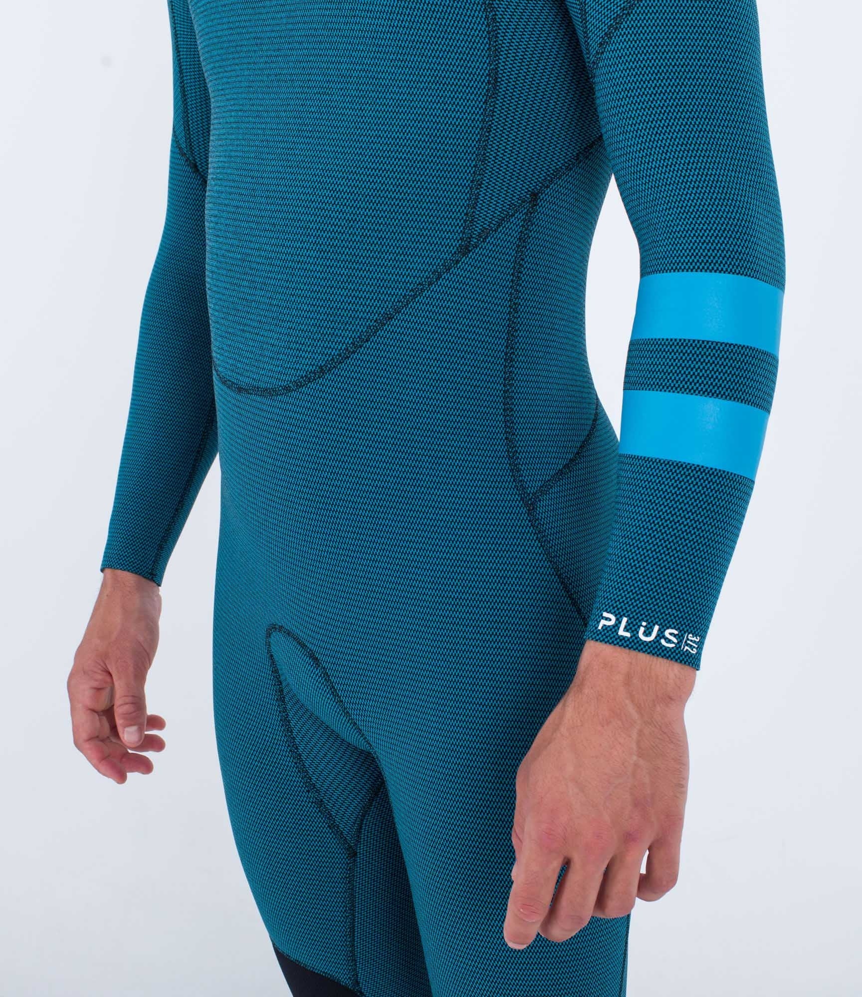 Men Plus 3/2mm Fullsuit Black/Skyblue