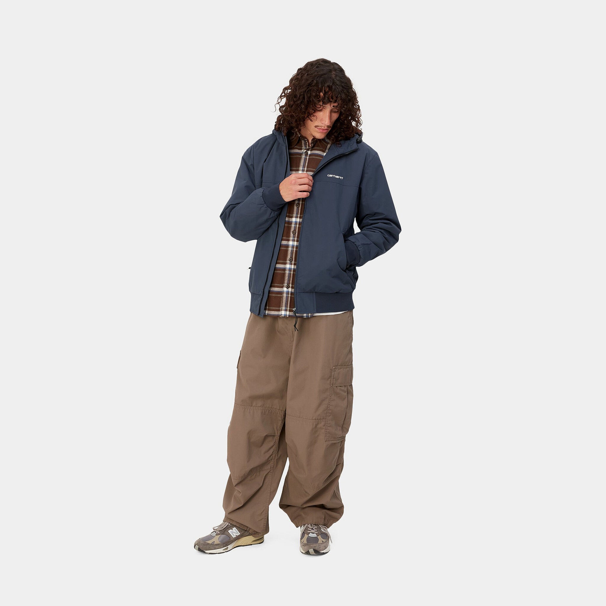 Hooded Sail Jacket Blue/White