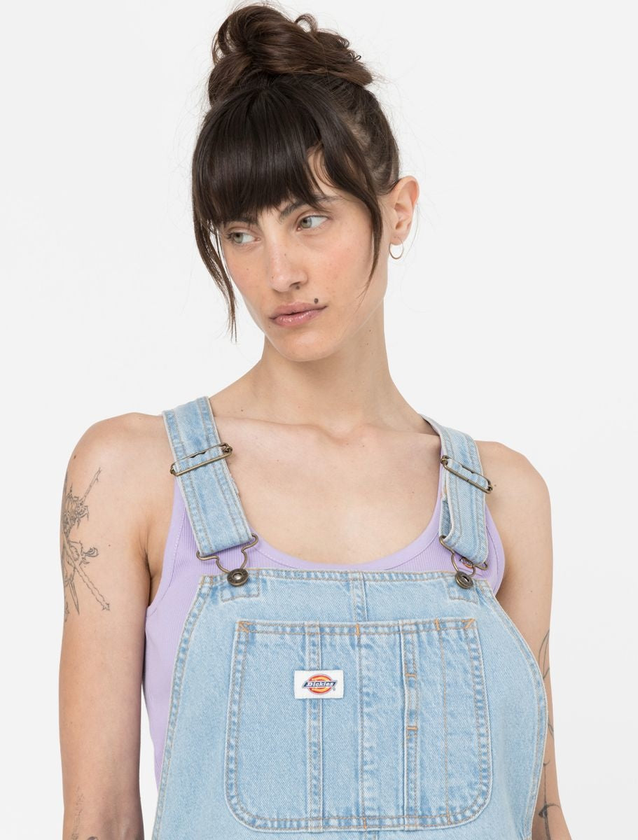 Womens Classic Denim Bib Vintage Blue