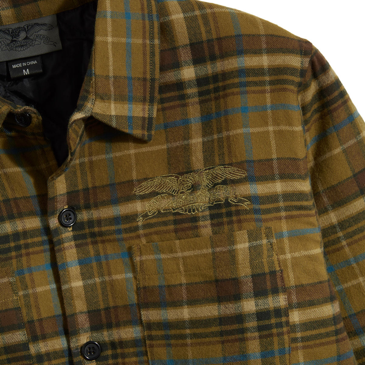 Basic Eagle Flannel Jacket Multi Color