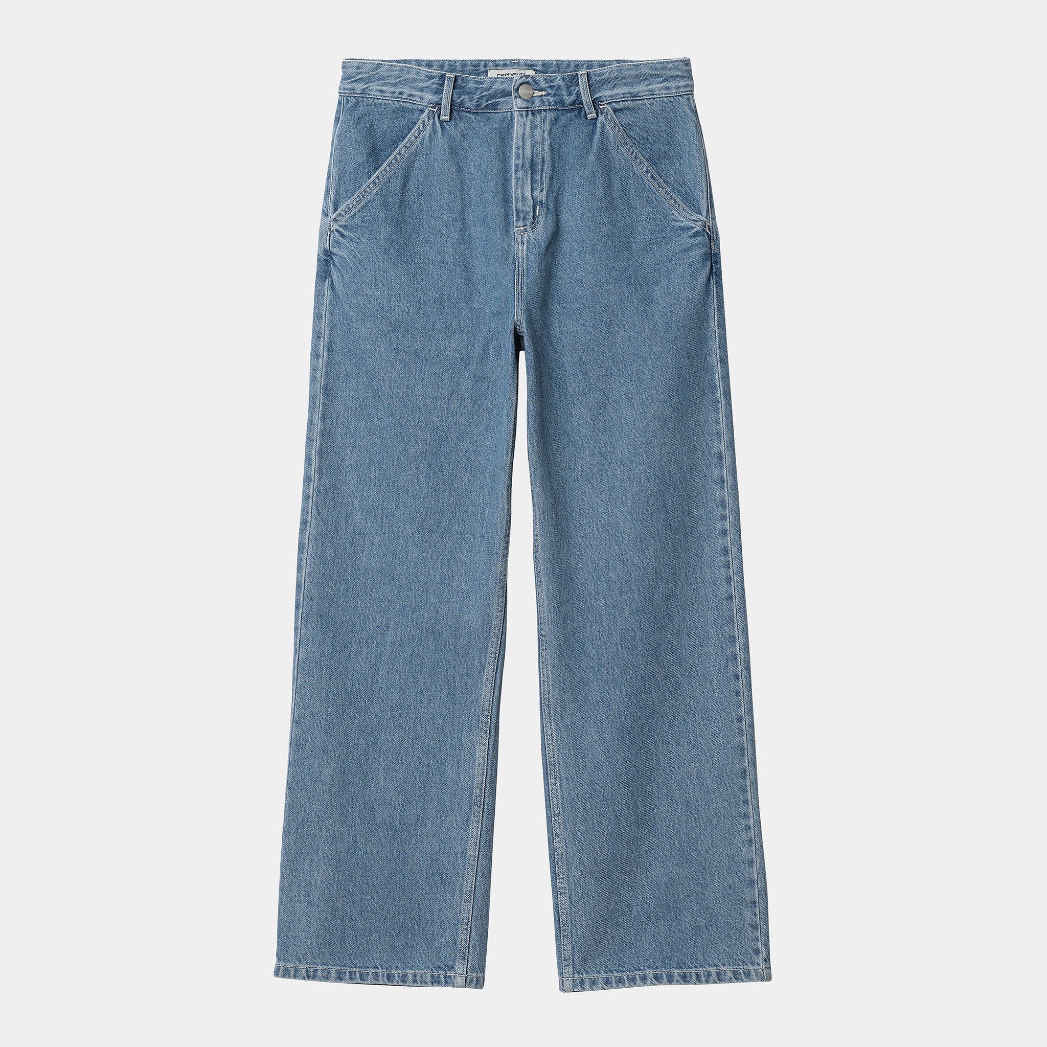 Womens Simple Pant Blue Stone Washed