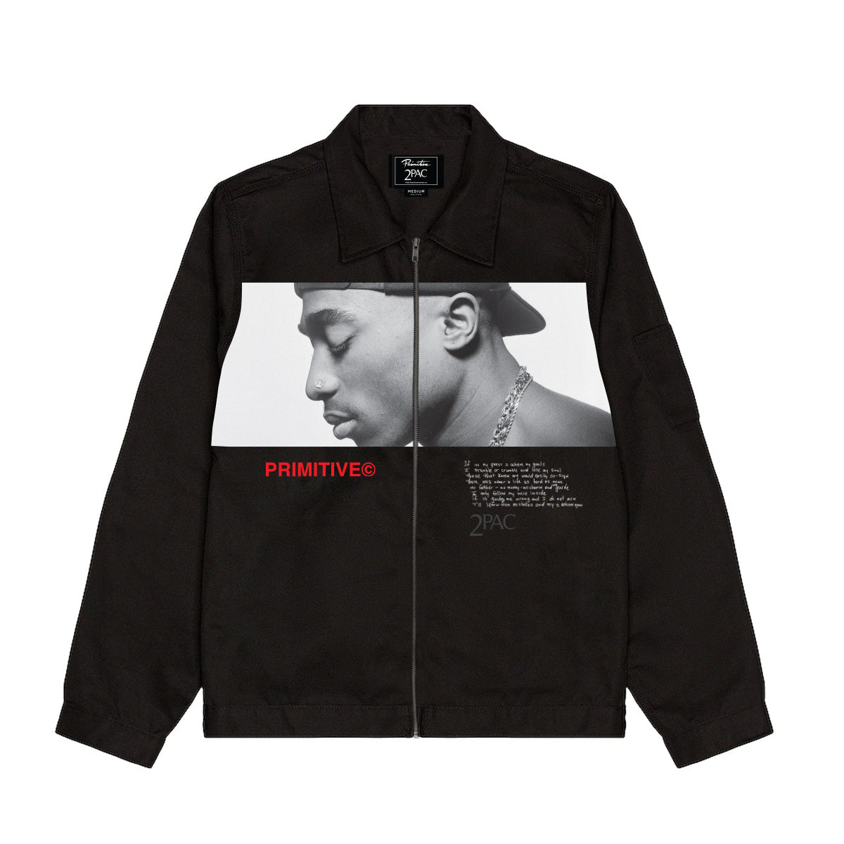 X Tupac No Changes Jacket Black