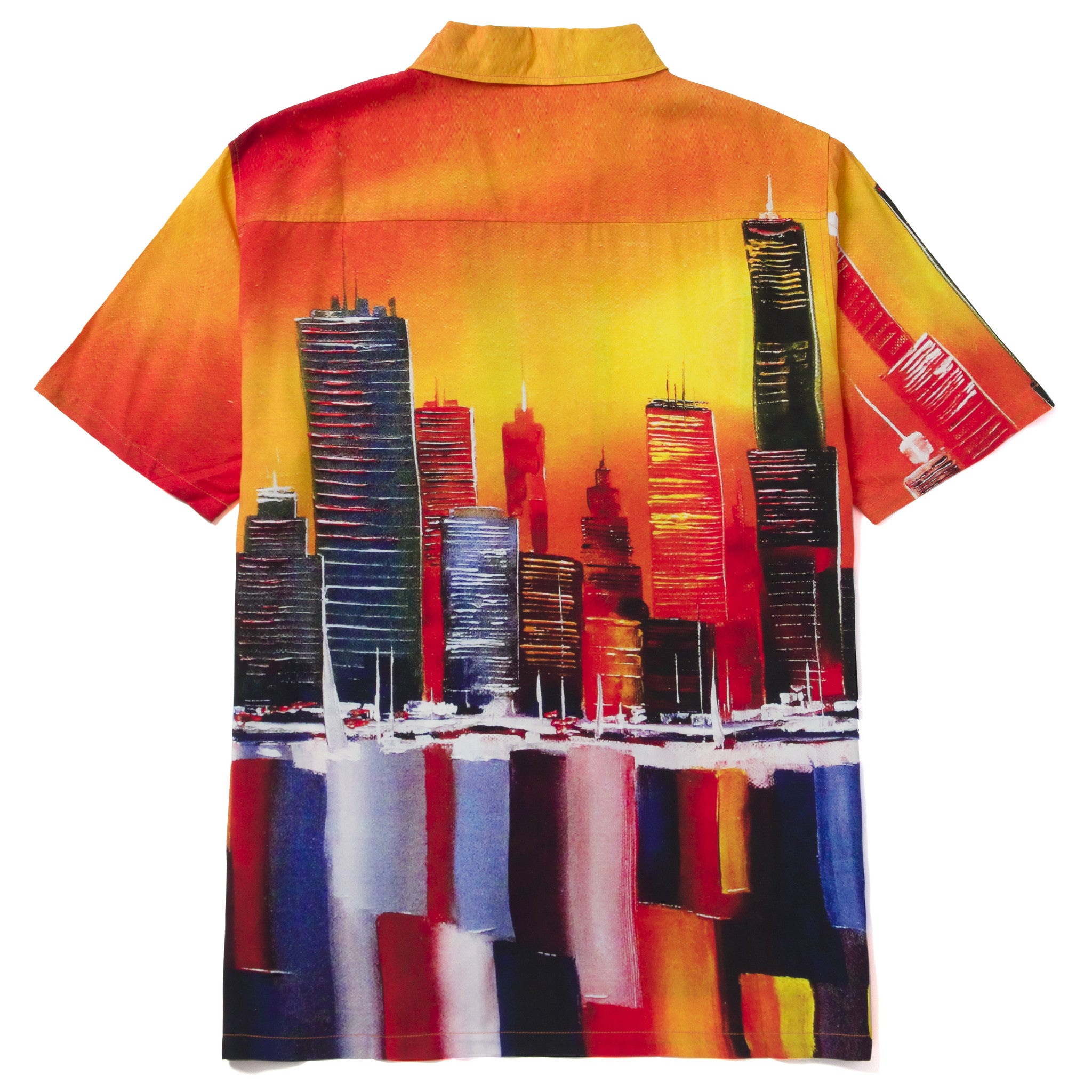 Concrete Jungle S/S Woven Top Orange