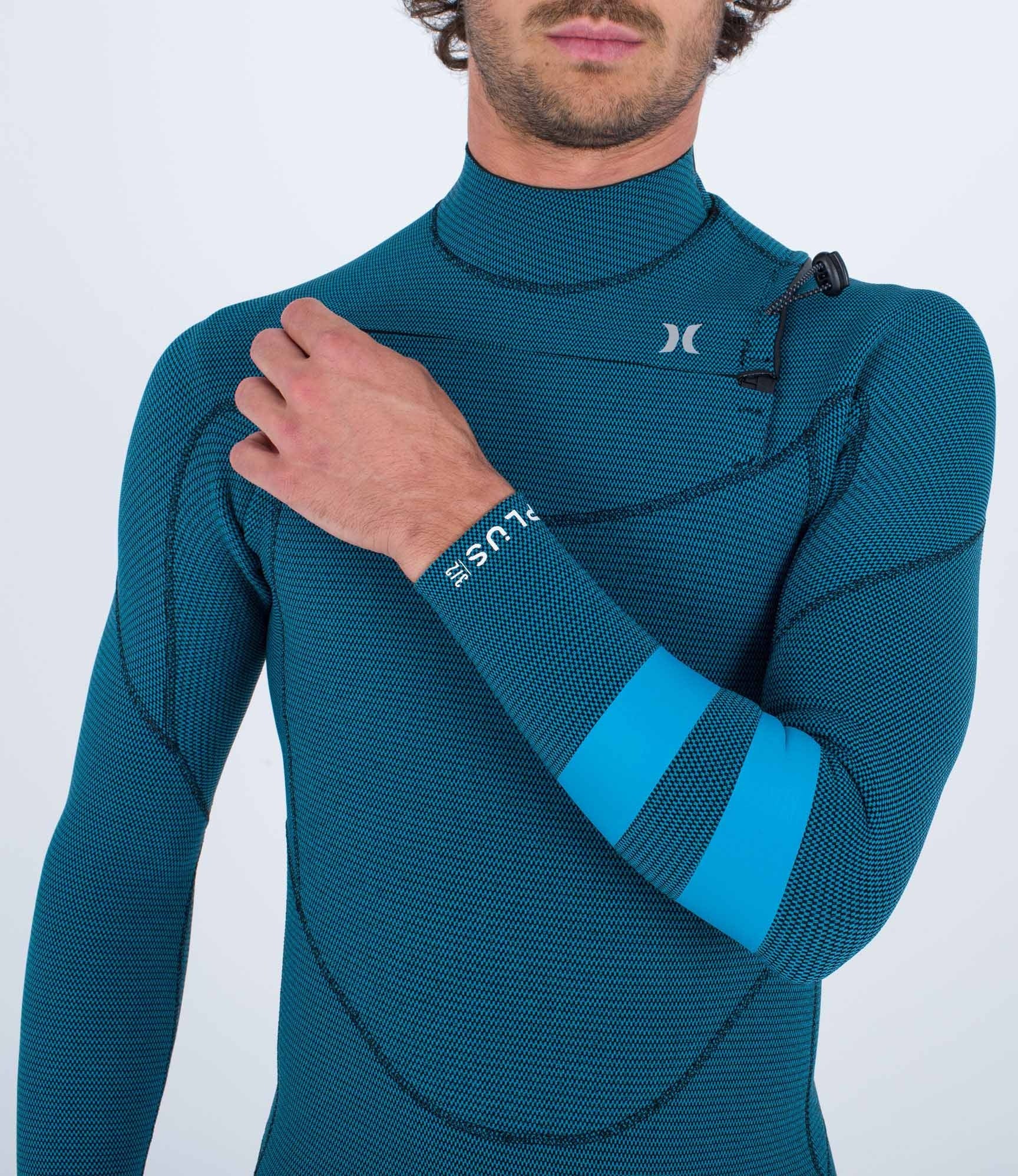 Men Plus 3/2mm Fullsuit Black/Skyblue
