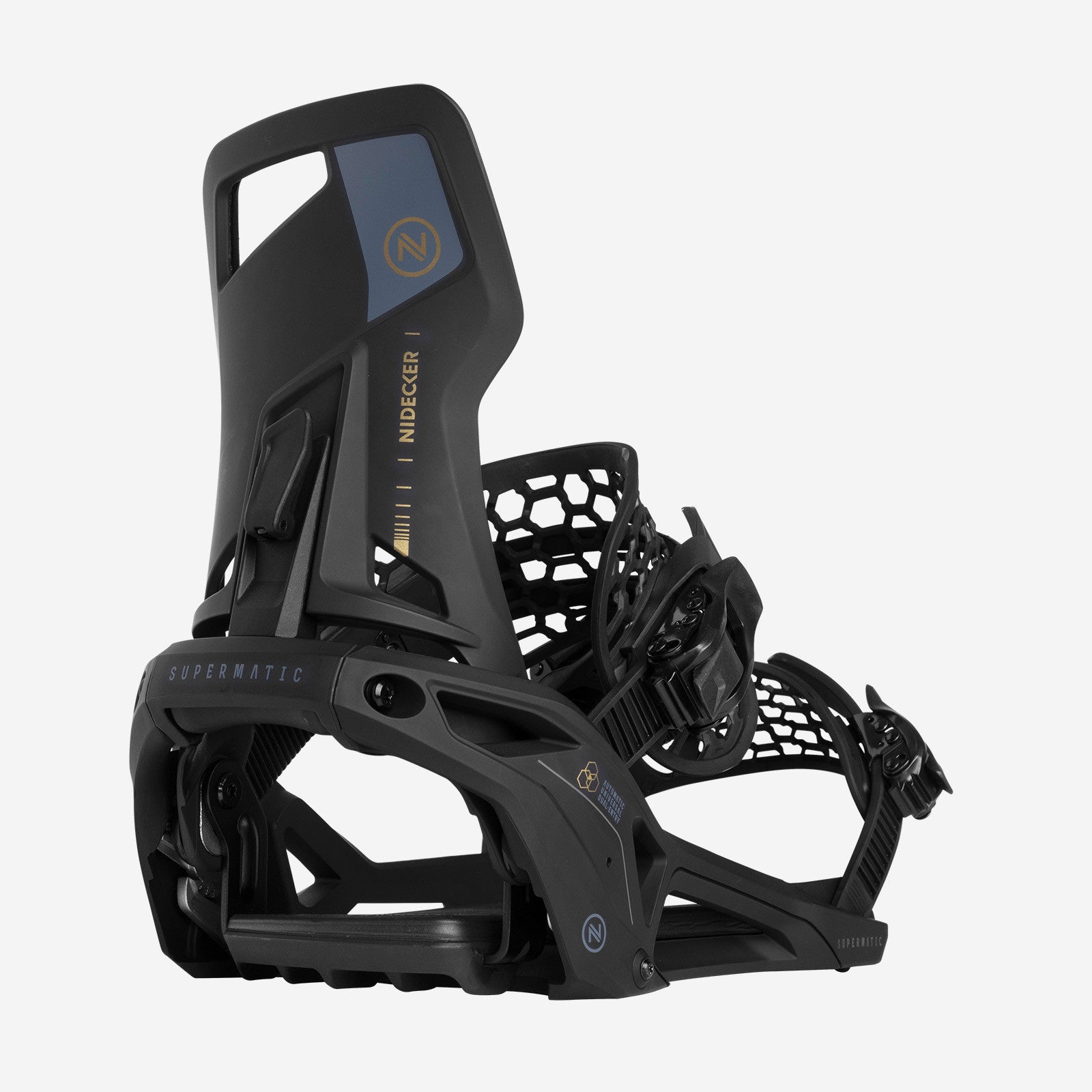 Supermatic Snowboard Binding Black