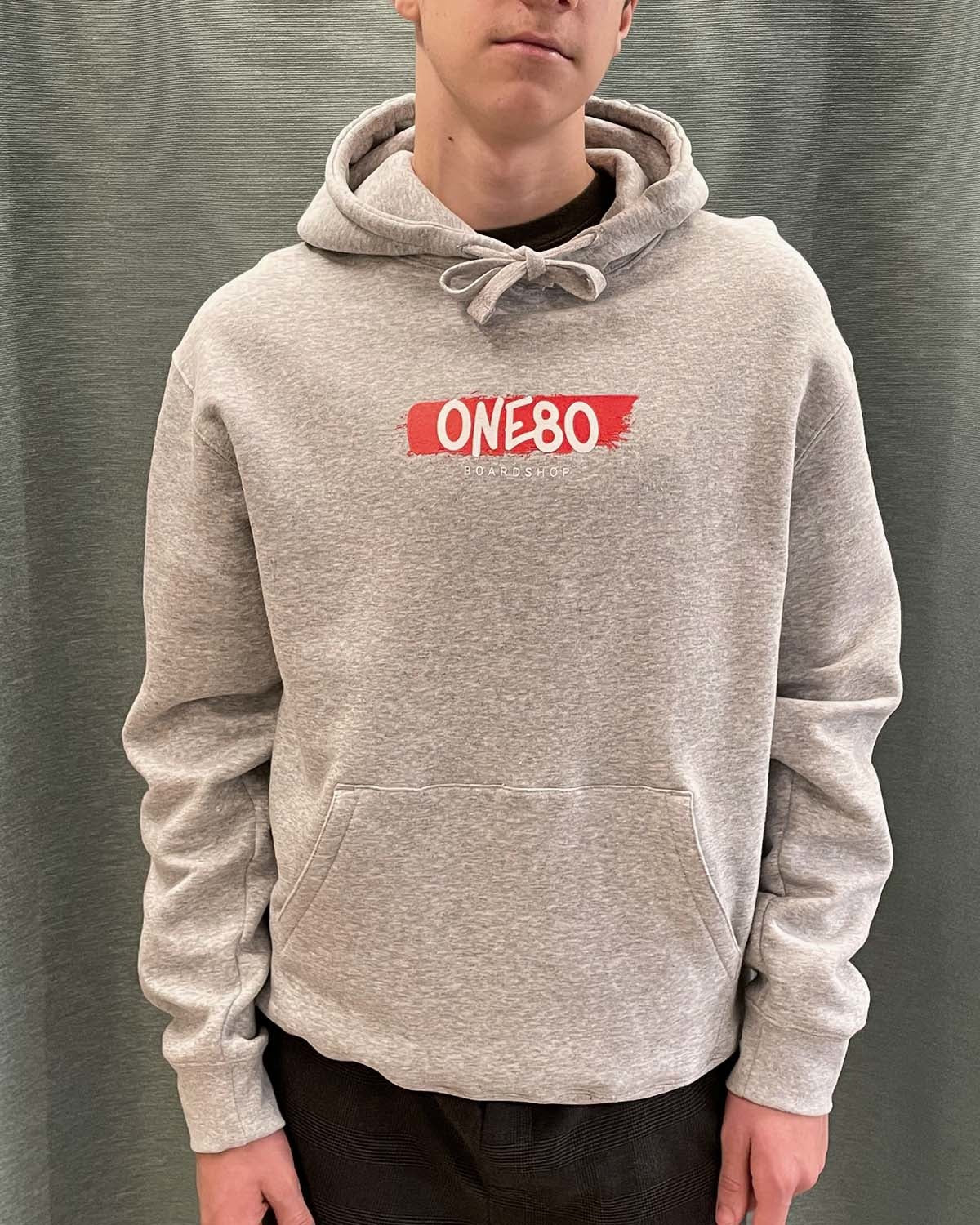 Hoodie Back Print Grey
