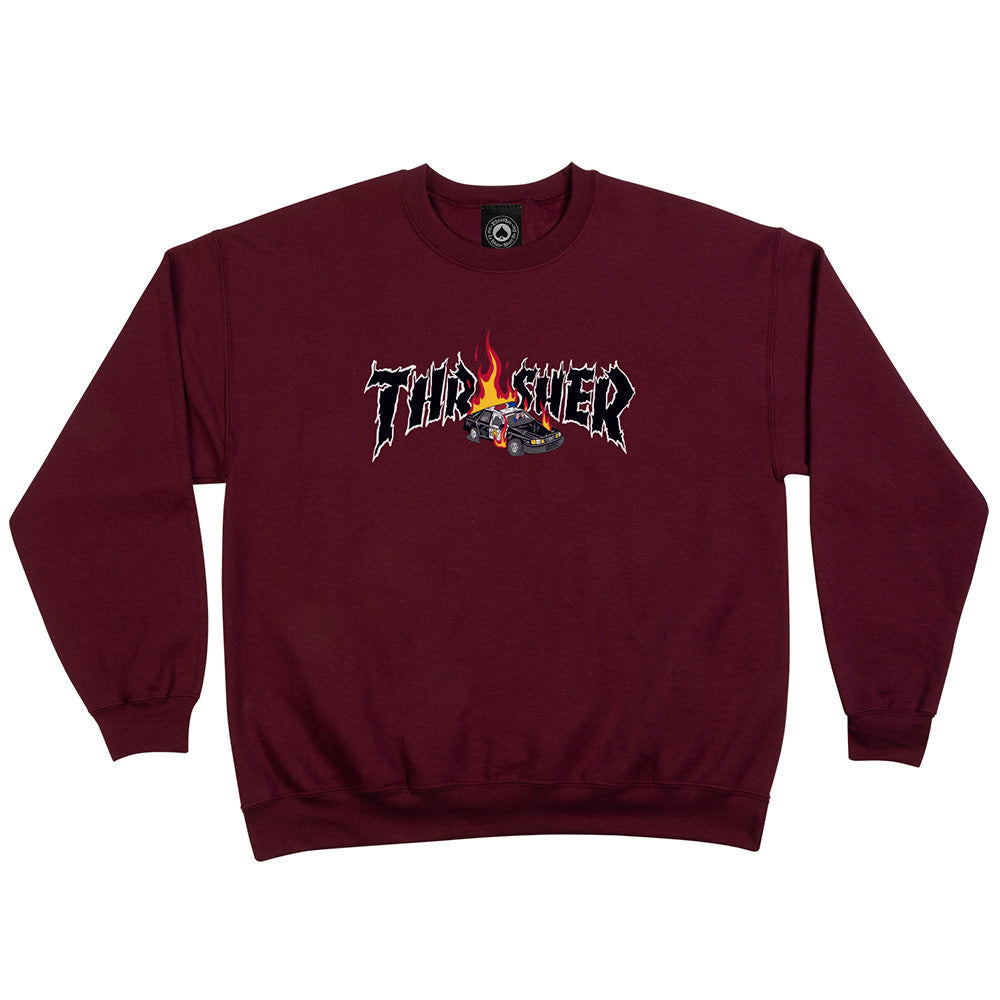 Cop Car Crewneck Maroon