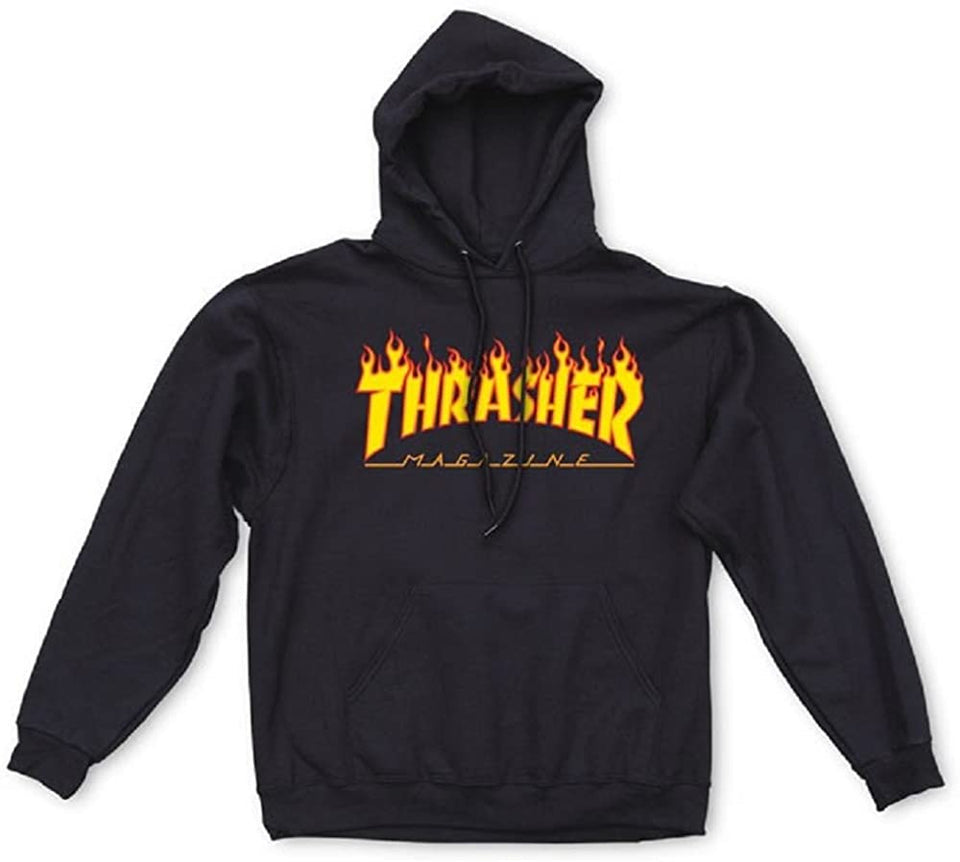 Flame Logo Hood Black