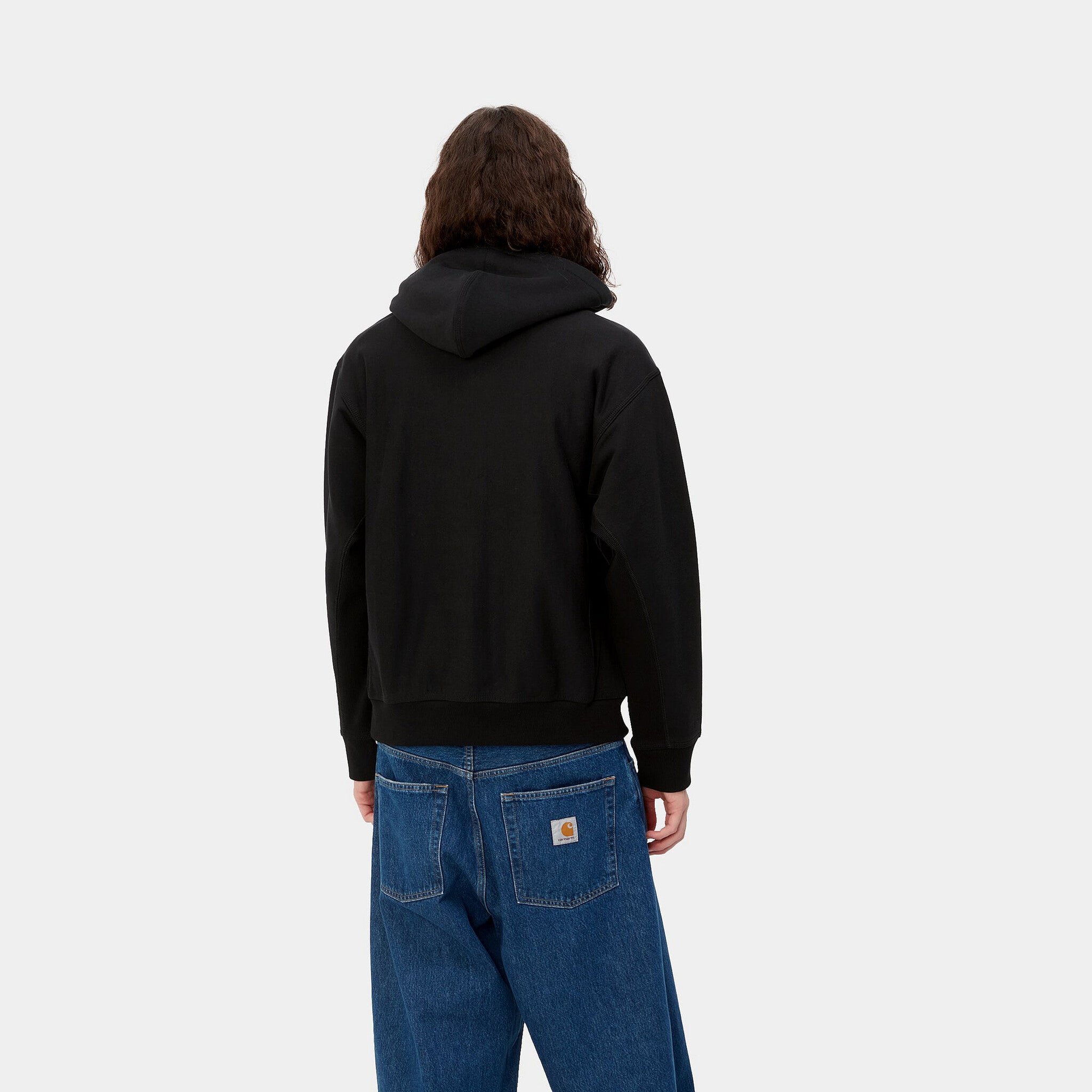 Hooded American Script Sweat Black